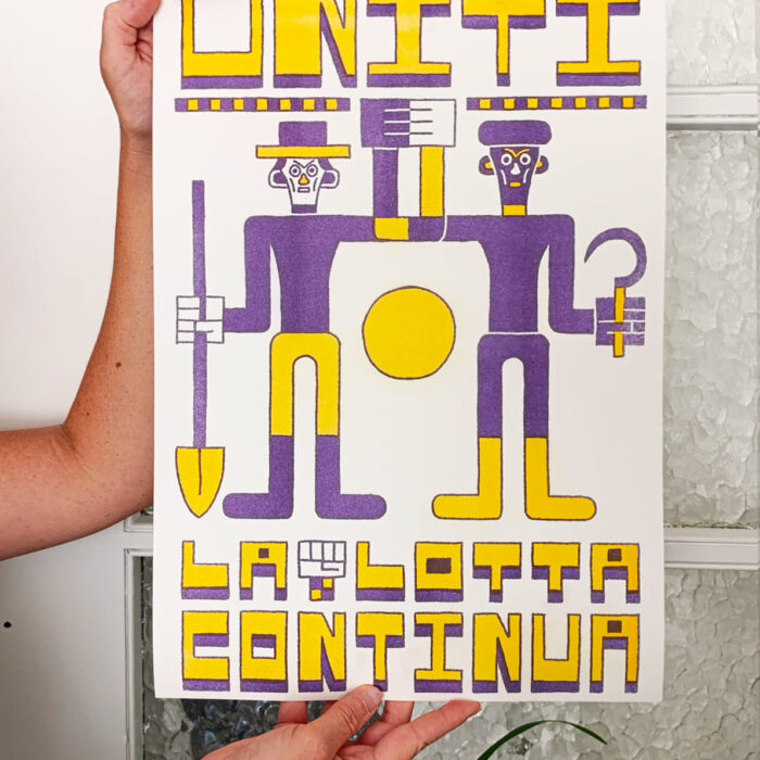 Le lotte contadine - Risograph - Geometric Bang